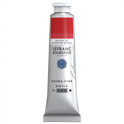 Олійна фарба Lefranc Extra-Fine Oil №417,Кадмій червонй середній (Cadmium Red medium), S5, 40 мл