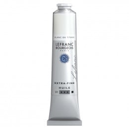Масляная краска Lefranc Extra-Fine Oil №008, Титановые белила (Titanium White), S1, 200 мл