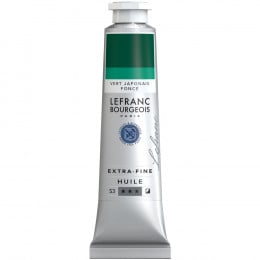 Олійна фарба Lefranc Extra-Fine Oil №537, Japanese green deep (Японський насичено-зелений) new, S3, 40 мл.