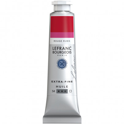 Олійна фарба Lefranc Extra-Fine Oil №388, Ruby red (Рубіново-червоний) S4, 40 мл.