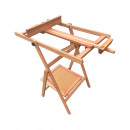 Мольберт підлоговий LeoArt №32П, Н-подібний, з поличкою, трансформер, бук, мах. висота полотна 133 см