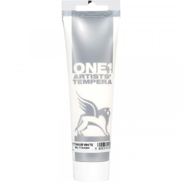 Темперна фарба Renesans ONE, 100 МЛ, №1, БІЛИЛА ТИТАНОВІ
