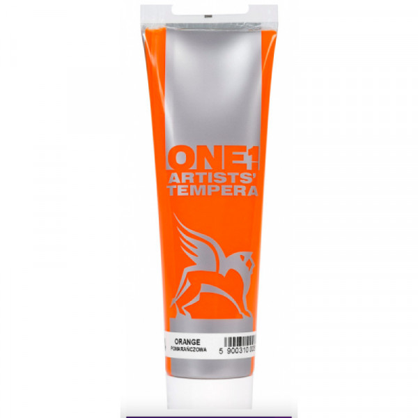 Темперна фарба Renesans ONE, 100 МЛ, №4, ПОМАРАНЧЕВИЙ