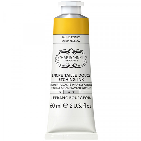 Офортная краска для гравюры на масляной основе Charbonnel Etching ink, №179 Темно-желтый (Deep yellow), 60 мл