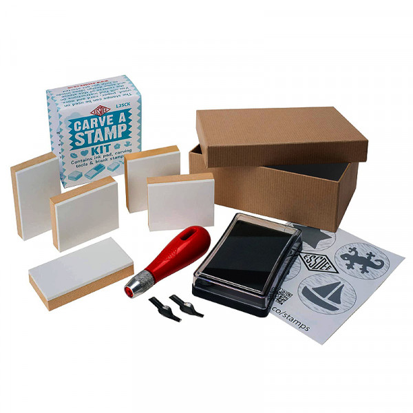 Набор для линогравюры "Carve a Stamp Set", 9 предметов, Essdee