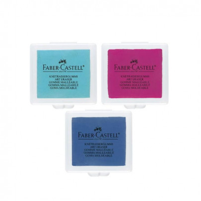 Гумка клячка Art Eraser (turquoise, blackberry, blue), в коробці FaberCastell , 127124