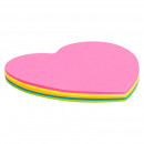 Блок паперу з клейким шаром Axent, серце, 50 аркушів, 70*70 мм