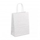 Пакет паперовий білий з крученими ручками, 15*08*20 см, Volley