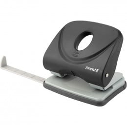 Дырокол Axent Welle-2, пластиковый верх, черный