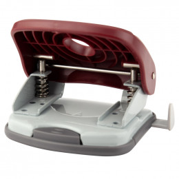 Дырокол Axent Welle-2, пластиковый верх, красный