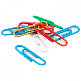 Скрепки цветные, 28 мм, 100 шт.