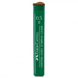 Набір грифелів 0,5 мм B 12шт в пеналі Super-Polymer Faber-Castell 