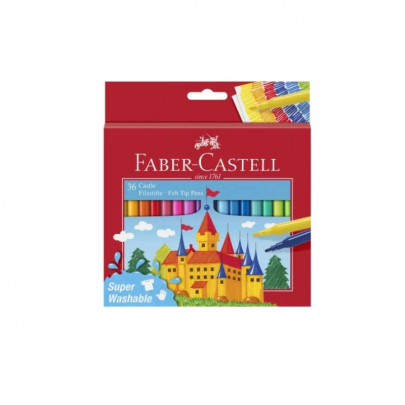 Фломастери FaberCastell Felt Tip "Замок", картонна упаковка, 36 кол.,554203
