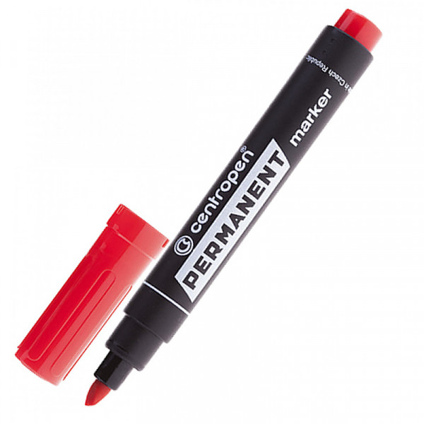 Маркер перманентний Centropen Permanent 8576, Червоний, 1-4,6 мм