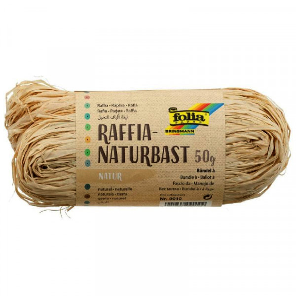 Рафія в мотках Folia Raffia-natural quality, №10 Бежевий, 50 гр