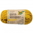 Бечевка натуральная в мотке Folia Raffia-natural bast, 50г/ - #14 Бананово-желтый