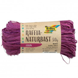 Рафія в мотках Folia Raffia-natural quality, №21 Розово-фіолетовий, 50 гр