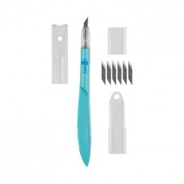 Макетний ніж зі змінними лезами (6 шт), Santi 