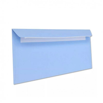 Конверт поштовий Блакитний 110*220 мм, 80 г/кв.м, самоклеючий, Е65