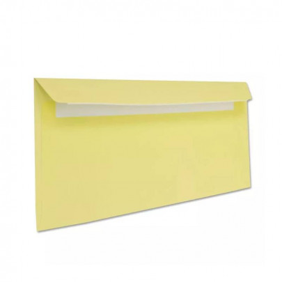 Конверт поштовий Жовтий 110*220 мм, 80 г/кв.м, самоклеючий, Е65