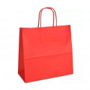 Пакет паперовий червоний з крученими ручками, 25*11*24 см, Volley