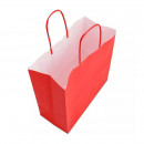 Пакет паперовий червоний з крученими ручками, 25*11*24 см, Volley