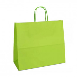 Пакет паперовий світло-зелений з крученими ручками, 32*13*28 см, Volley