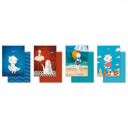 Комплект тетрадей 2 шт Школярик TwinBook серия №566, 40 листов клетка/без линий 70 г/м2 А5 14.8*21 см