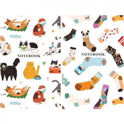 Блокнот Школярик серия №7016, 80 листов белого цвета в клеточку 70 г/м2 А6 10.5*14.8 см