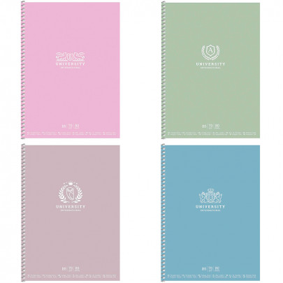 Блокнот на спіралі Школярик серія №6509, 80 аркушів білого кольору в клітинку 70 г/м2 B5 17.6*25 см