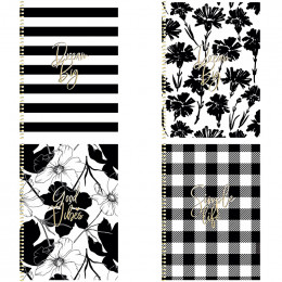 Блокнот на спирали Школярик серия №6084, 80 листов белого цвета в клетку 90 г/м2 B5 17.6*25 см