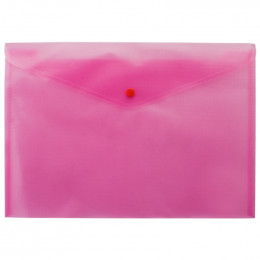 Папка-конверт Buromax, А4 на кнопці, Рожева