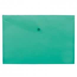 Папка-конверт Buromax, А4 на кнопці, Бірюзова
