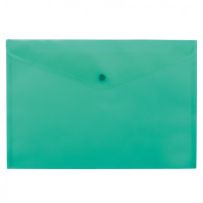 Папка-конверт Buromax, А4 на кнопке/ - Бирюзовый
