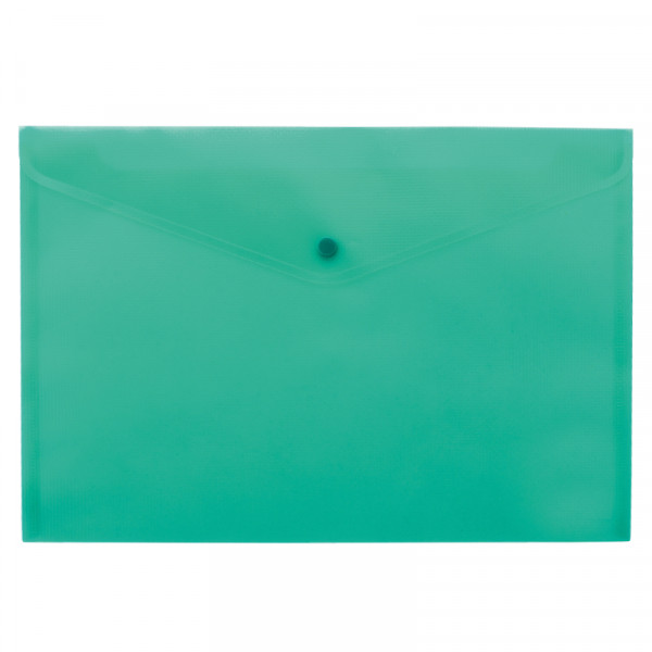 Папка-конверт Buromax, А4 на кнопке/ - Бирюзовый