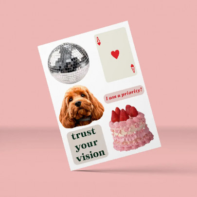 Набір об'ємних стікерів I am priority Cobart