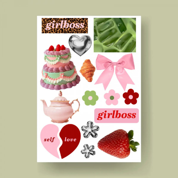 Набор стикеров Girlboss Cobart.