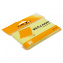 Блок паперу з клейким шаром Axent, жовтий, 100 аркушів, 75*125 мм
