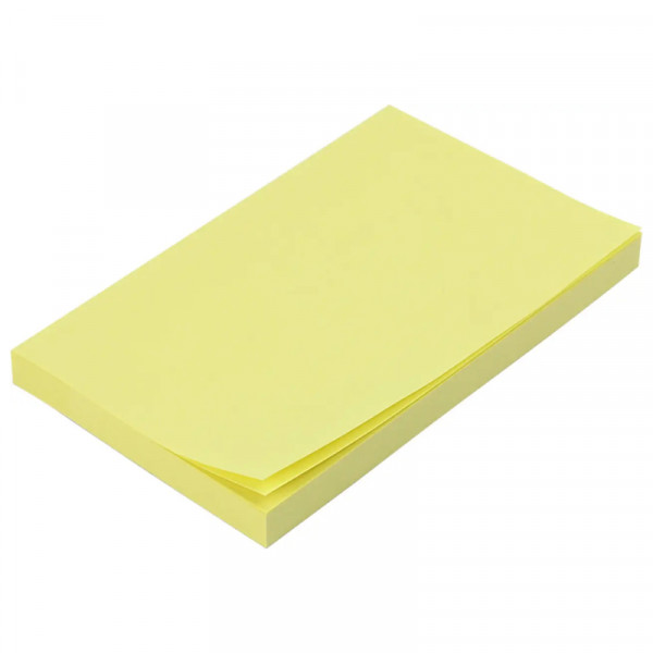 Блок паперу з клейким шаром Axent, жовтий, 100 аркушів, 75*125 мм