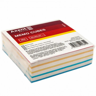 Папір для нотаток Axent "MIX", 320 аркушів, проклеєні, 90*90мм