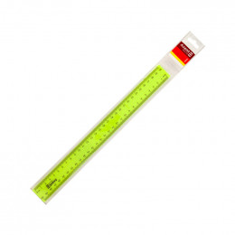 Лінійка пластикова Axent, жовта, 30 см.