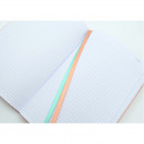 Блокнот у клітинку А5 96 аркушів білого кольору 80 г/м2, м'яка обкладинка колір Coral, Notebook Школярик