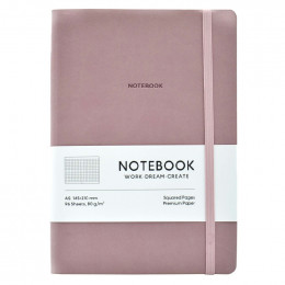 Блокнот в клетку А5 96 листов белого цвета 80 г/м2, мягкая обложка Cacao, Notebook Школярик