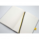 Блокнот у клітинку А5 96 аркушів кремового кольору 80 г/м2, тверда обкладинка колір Dark Gray, Notebook Школярик