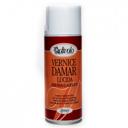 Лак даммарный глянцевый 400 мл, Damar lucida spray Divolo