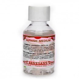 Лак даммарный глянцевый 100 мл, Dammar Varnish Gloss Renesans