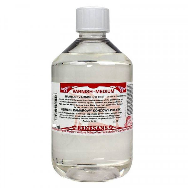 Лак дамарний глянсовий 250 мл, Dammar Varnish Gloss Renesans