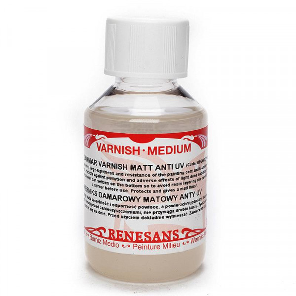 Лак дамарний матовий 100 мл, Dammar Varnish Matt Renesans
