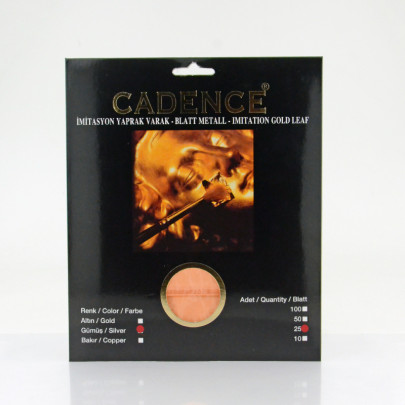 Поталь Cadence Imitation Metall Leaf 14х14, 25 шт, серебро