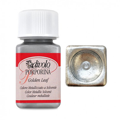 Бронза жидкость Golden Leaf Porporine 50 мл, #006 Silver (Серебро) Divolo
